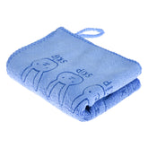 Kuber Industries Hand Towel | Reusable Face Cleaning Towel | Baby Napkin | Hand-Face Towel with Ultra Soft-Super Absorbent Capability | Baby Towel | Skip Print | 30x40 cm | Blue